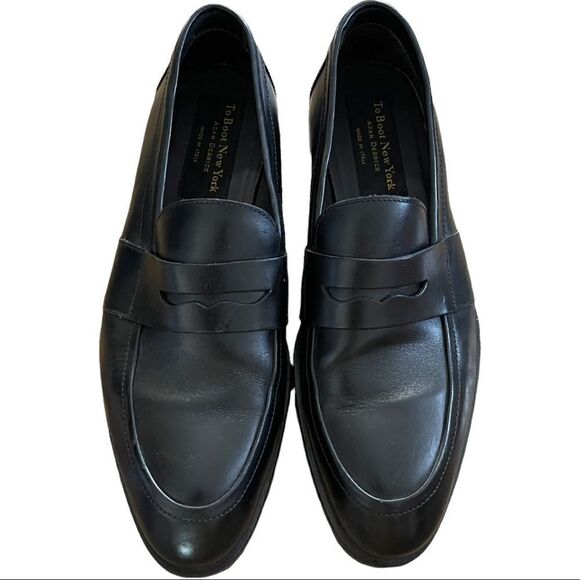 To Boot New York Adam Derrick Devries Black Leather Loafers Sz 7M main image 5
